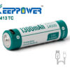 Keeppower-P1413TC-14500-Li-Ionen-Akku-3-6V-3-7V-1300mAh-USB-C KEEPPOWER 14500/1300mah USB-C